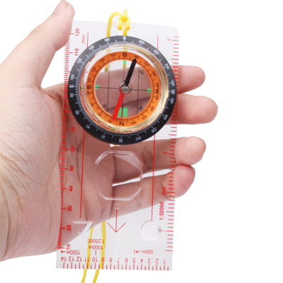 2 in 1 Compass with Map Measuring Ruler Lanyard Emergency Survival Tool - Click Image to Close